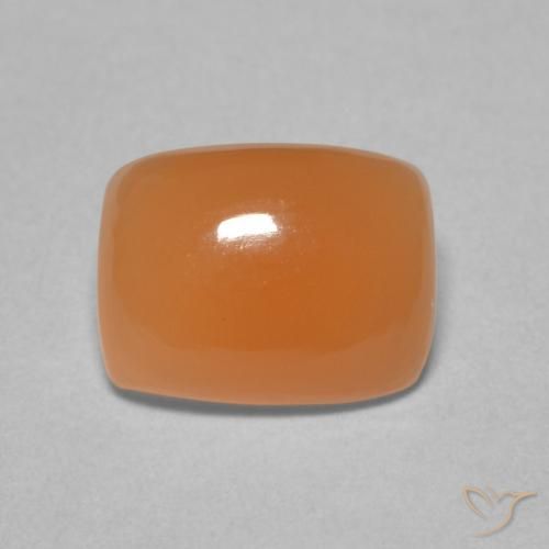 2.08ct طبيعي برتقالي فاتح حجر القمر, وسادة, نصف شفاف