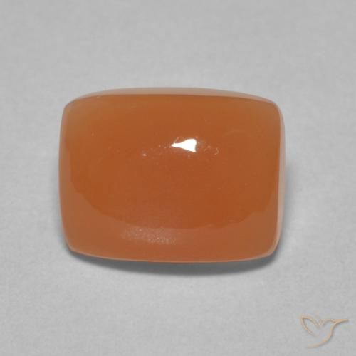 2.15ct طبيعي برتقالى محمر حجر القمر, وسادة, نصف شفاف