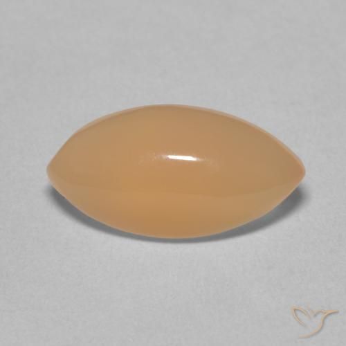 2.72ct طبيعي Medium Light-Orange حجر القمر, ماركيز, نصف شفاف