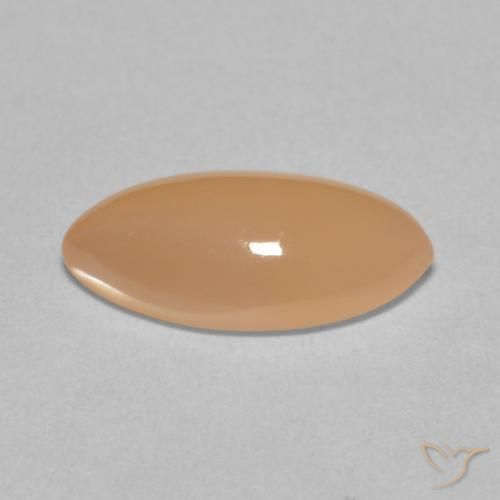 حجر القمر Medium Light-Orange طبيعي، ماركيز، 2.72 قيراط، نصف شفاف