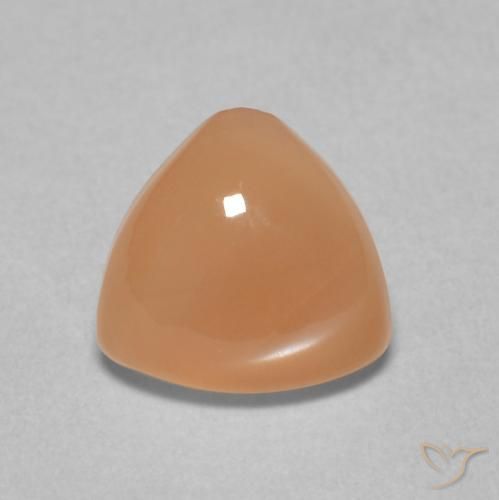 1.40ct طبيعي برتقالى كنتالوبى حجر القمر, مثلثى, نصف شفاف