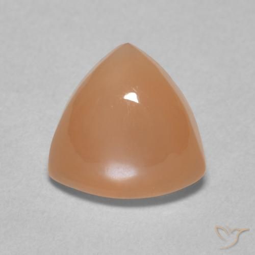 1.67ct طبيعي برتقالى كنتالوبى حجر القمر, مثلثى, نصف شفاف
