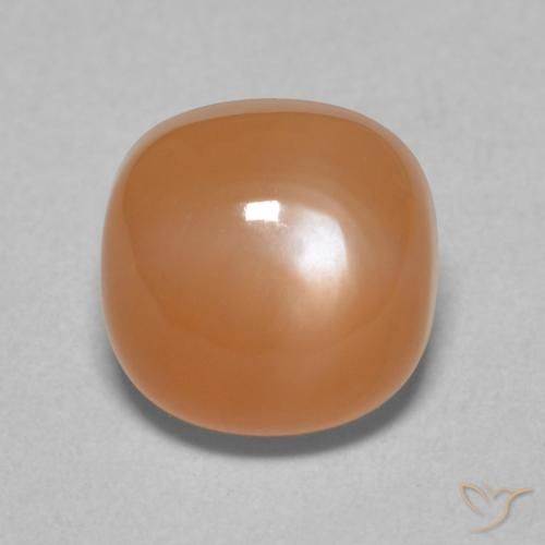2.36ct طبيعي برتقالي فاتح حجر القمر, وسادة, نصف شفاف