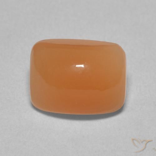 2.46ct طبيعي برتقالى خوخى حجر القمر, وسادة, نصف شفاف