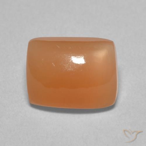 2.42ct طبيعي برتقالى كنتالوبى حجر القمر, وسادة, نصف شفاف