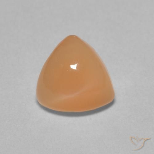 1.73ct طبيعي برتقالى كنتالوبى حجر القمر, مثلثى, نصف شفاف