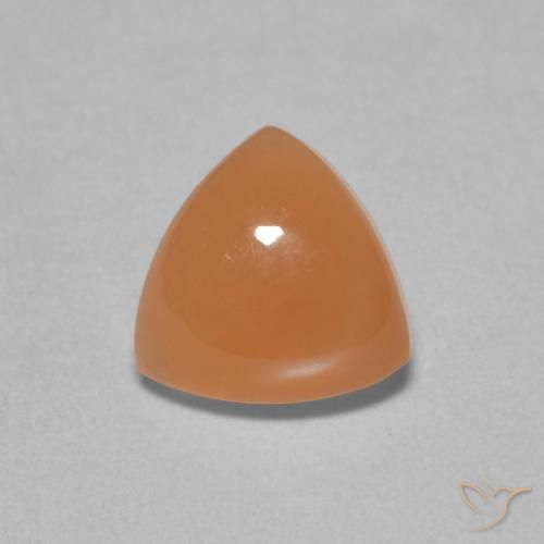 1.71ct طبيعي برتقالى محمر حجر القمر, مثلثى, نصف شفاف