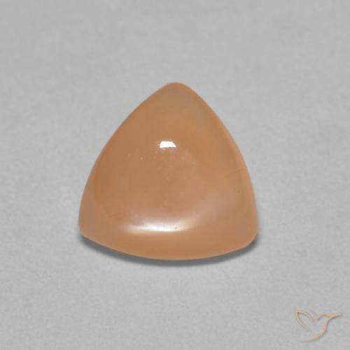 1.50ct طبيعي برتقالى خوخى حجر القمر, مثلثى, نصف شفاف