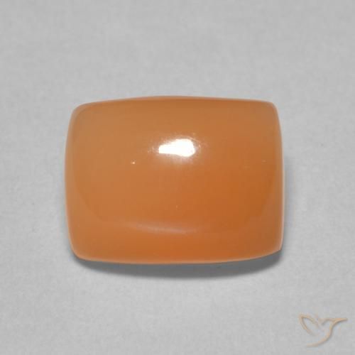 2.59ct طبيعي برتقالى محمر فاتح حجر القمر, وسادة, نصف شفاف
