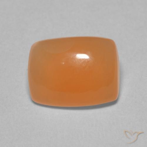 2.05ct طبيعي برتقالى متوسط حجر القمر, وسادة, نصف شفاف