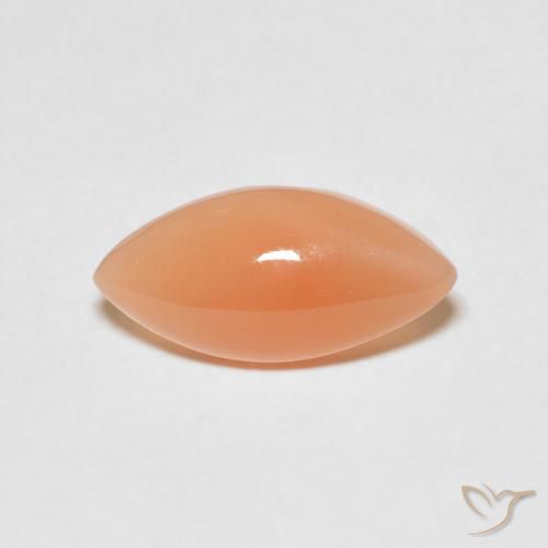 2.48ct طبيعي برتقالي فاتح حجر القمر, ماركيز, نصف شفاف