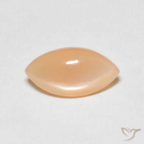 2.45ct طبيعي Medium Light-Orange حجر القمر, ماركيز, نصف شفاف