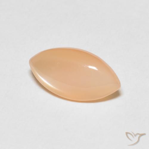 حجر القمر Medium Light-Orange طبيعي، ماركيز، 2.45 قيراط، نصف شفاف