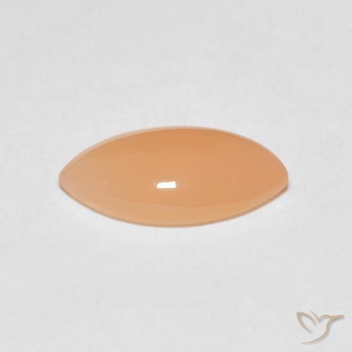 حجر القمر Medium Light-Orange طبيعي، ماركيز، 2.45 قيراط، نصف شفاف