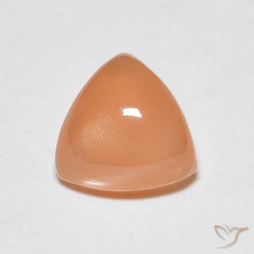 1.98ct طبيعي برتقالى خوخى حجر القمر, مثلثى, نصف شفاف