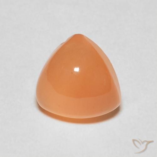1.94ct طبيعي برتقالى كنتالوبى حجر القمر, مثلثى, نصف شفاف
