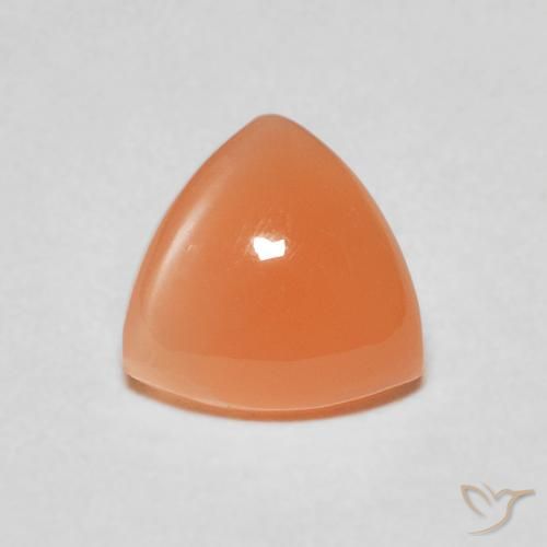 1.51ct طبيعي برتقالى متوسط حجر القمر, مثلثى, نصف شفاف