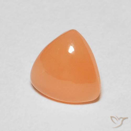 حجر القمر Medium Light-Orange طبيعي، مثلثى، 1.27 قيراط، نصف شفاف