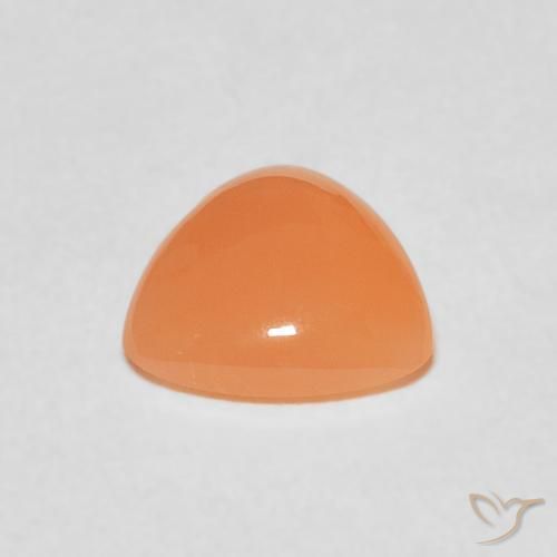 حجر القمر Medium Light-Orange طبيعي، مثلثى، 1.27 قيراط، نصف شفاف