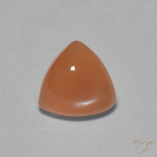 1.61ct طبيعي برتقالى غامق حجر القمر, مثلثى, نصف شفاف