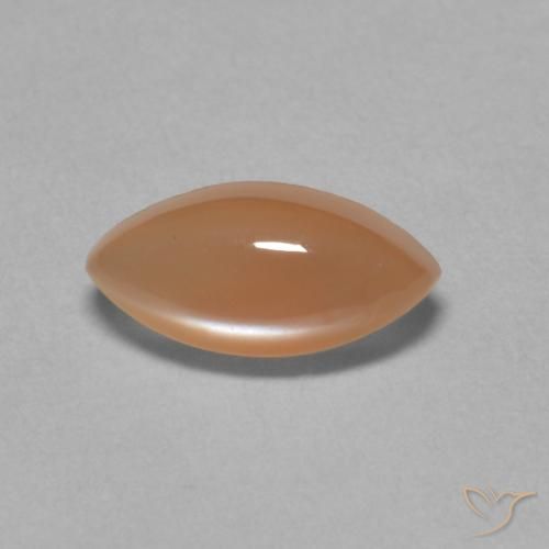 1.32ct طبيعي برتقالي فاتح حجر القمر, ماركيز, نصف شفاف