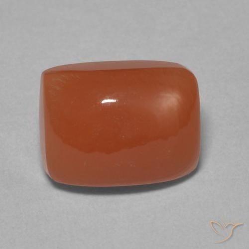 2.46ct طبيعي برتقالى كهرمانى حجر القمر, وسادة, نصف شفاف, Photo A