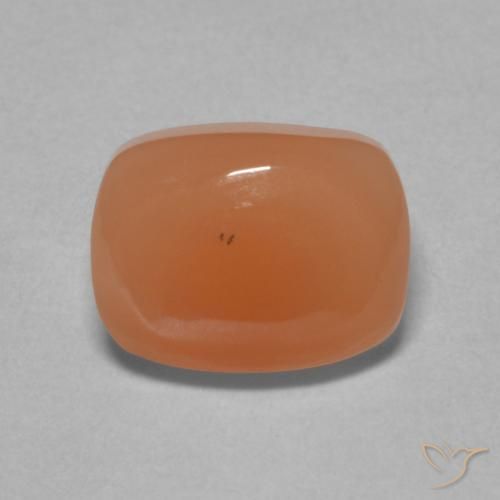 2.23ct طبيعي برتقالى محمر فاتح حجر القمر, وسادة, نصف شفاف