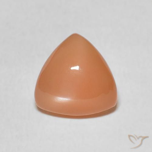 1.63ct طبيعي برتقالى كنتالوبى حجر القمر, مثلثى, نصف شفاف