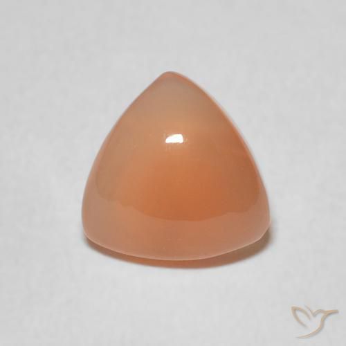 1.35ct طبيعي برتقالى متوسط حجر القمر, مثلثى, نصف شفاف
