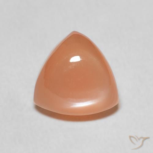 1.98ct طبيعي برتقالى متوسط حجر القمر, مثلثى, نصف شفاف