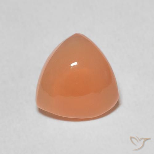 1.41ct طبيعي برتقالى خوخى حجر القمر, مثلثى, نصف شفاف