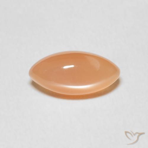 1.25ct طبيعي برتقالى كنتالوبى حجر القمر, ماركيز, نصف شفاف