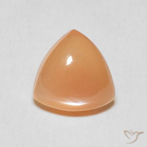 1.68ct طبيعي برتقالى كنتالوبى حجر القمر, مثلثى, نصف شفاف