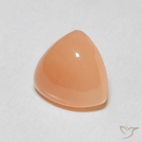 حجر القمر Medium Light-Orange طبيعي، مثلثى، 1.53 قيراط، نصف شفاف
