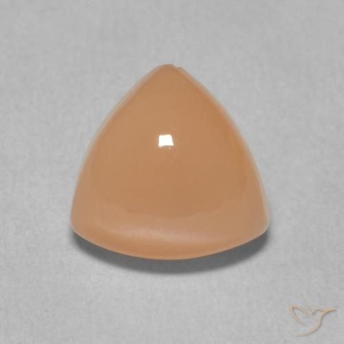 1.97ct طبيعي برتقالى خوخى حجر القمر, مثلثى, نصف شفاف