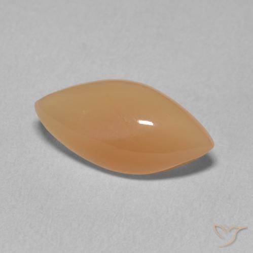 حجر القمر Medium Light-Orange طبيعي، ماركيز، 2.59 قيراط، نصف شفاف