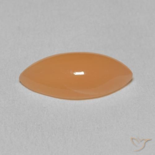 حجر القمر Medium Light-Orange طبيعي، ماركيز، 2.59 قيراط، نصف شفاف
