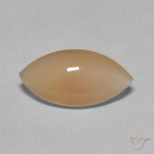 2.34ct طبيعي برتقالي فاتح حجر القمر, ماركيز, نصف شفاف