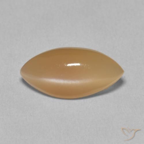 2.77ct طبيعي برتقالى كنتالوبى حجر القمر, ماركيز, نصف شفاف