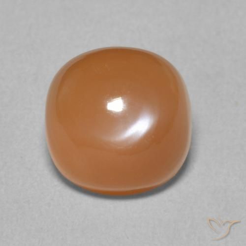 2.46ct طبيعي برتقالى متوسط حجر القمر, وسادة, نصف شفاف