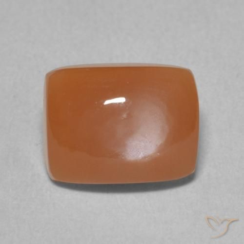2.25ct طبيعي برتقالى غامق حجر القمر, وسادة, نصف شفاف