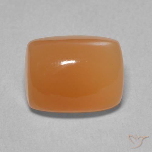 2.47ct طبيعي برتقالى متوسط حجر القمر, وسادة, نصف شفاف