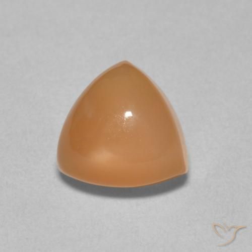 2.13ct طبيعي برتقالى كنتالوبى حجر القمر, مثلثى, نصف شفاف