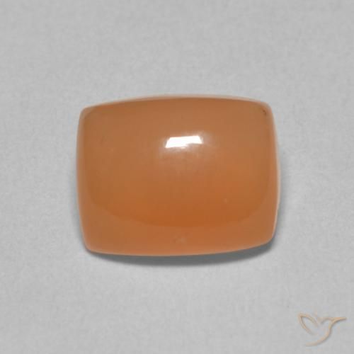 2.29ct طبيعي برتقالى محمر فاتح حجر القمر, وسادة, نصف شفاف