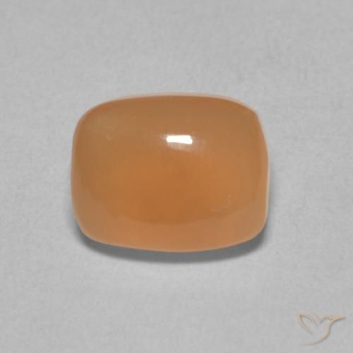 2.36ct طبيعي برتقالى متوسط حجر القمر, وسادة, نصف شفاف