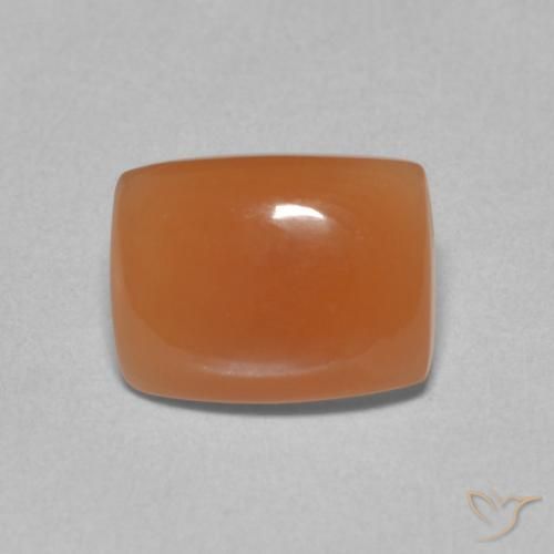1.89ct طبيعي برتقالى غامق حجر القمر, وسادة, نصف شفاف