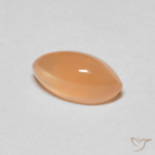 حجر القمر Medium Light-Orange طبيعي، ماركيز، 1.75 قيراط، نصف شفاف