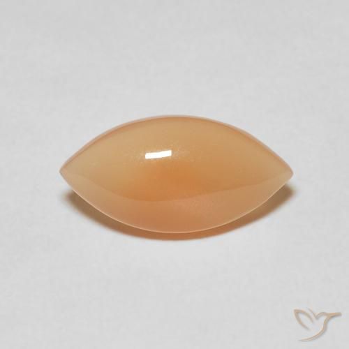 2.52ct طبيعي برتقالى كنتالوبى حجر القمر, ماركيز, نصف شفاف