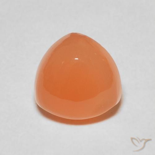 1.87ct طبيعي برتقالى محمر حجر القمر, مثلثى, نصف شفاف
