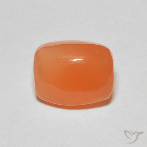 2.30ct طبيعي برتقالى غامق حجر القمر, وسادة, نصف شفاف